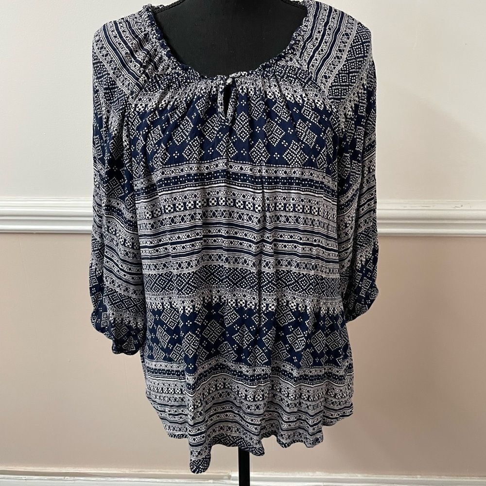 Rebecca Malone Printed Blouse